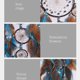 thumbnail image 5 of Tapisón de pared con atrapasueños turquesa | Colgante de Cinco Anillos de Campanilla de Viento • Plumas y Cuentas Decorativas • Arte de Bendiciones Pacíficas para dormitorio, salón, balcón, 5 of 8