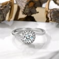 thumbnail image 2 of 2ct Round Cut 925 Silver Twisted Band CZ Stylish Smooth Band Wedding Ring Sz 4-9, 2 of 4