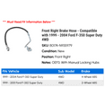 thumbnail image 2 of Front Right Brake Hose - Compatible with 1999 - 2004 Ford F-350 Super Duty 4WD 2000 2001 2002 2003, 2 of 2