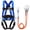 Blue Safetyharness, variant on Universal Full Body Fall Protection Safety Harness with Dorsal D-Ring and Mating Buckle Legs,roofing harness construction harness ANSI/ASSP Compliant,internal Shock Absorbing landyard&Hook