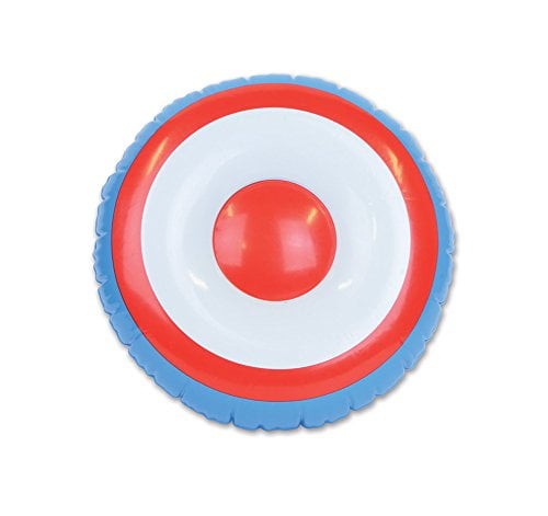 Red White /& Blue Giant Inflatable Super Hero Shield Biestle