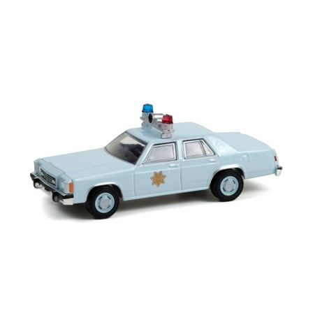 1982 Ford LTD-S - County Sheriff, Light Blue - Greenlight 30304/48 - 1/64 scale Diecast Car
