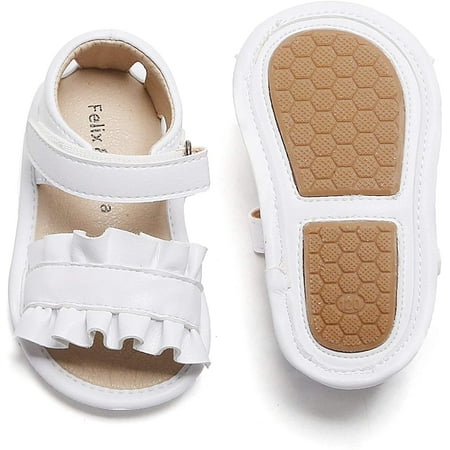 Baby Toddler Girls Boys Sandals - Soft Rubber Sole Leather Baby Walking Shoes(Infant/Toddler)