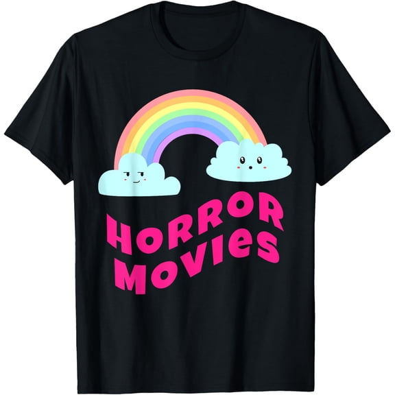 Horror Movies Shirts | Sarcastic Retro Rainbow Funny Horror T-Shirt