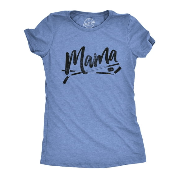 Womens Hockey Mama T Shirt Cute Pee Wee Sports Mom Tee Womens Graphic Tees
