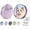 Purple, variant on Electronic Badge Digital Display Pin, 1.8'' HD Touch Screen Electronic Digital Badge, Bluetooth App Control Keychain, Custom Photo Slideshow & Video Display