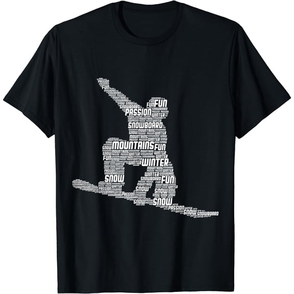 Snowboard Snowboarder Snowboarding T-Shirt Black Medium