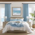 thumbnail image 2 of Cortinas DANCURTON, 132 x 244 cm, lino transparente, azul y gris, 2 paneles, 2 of 8