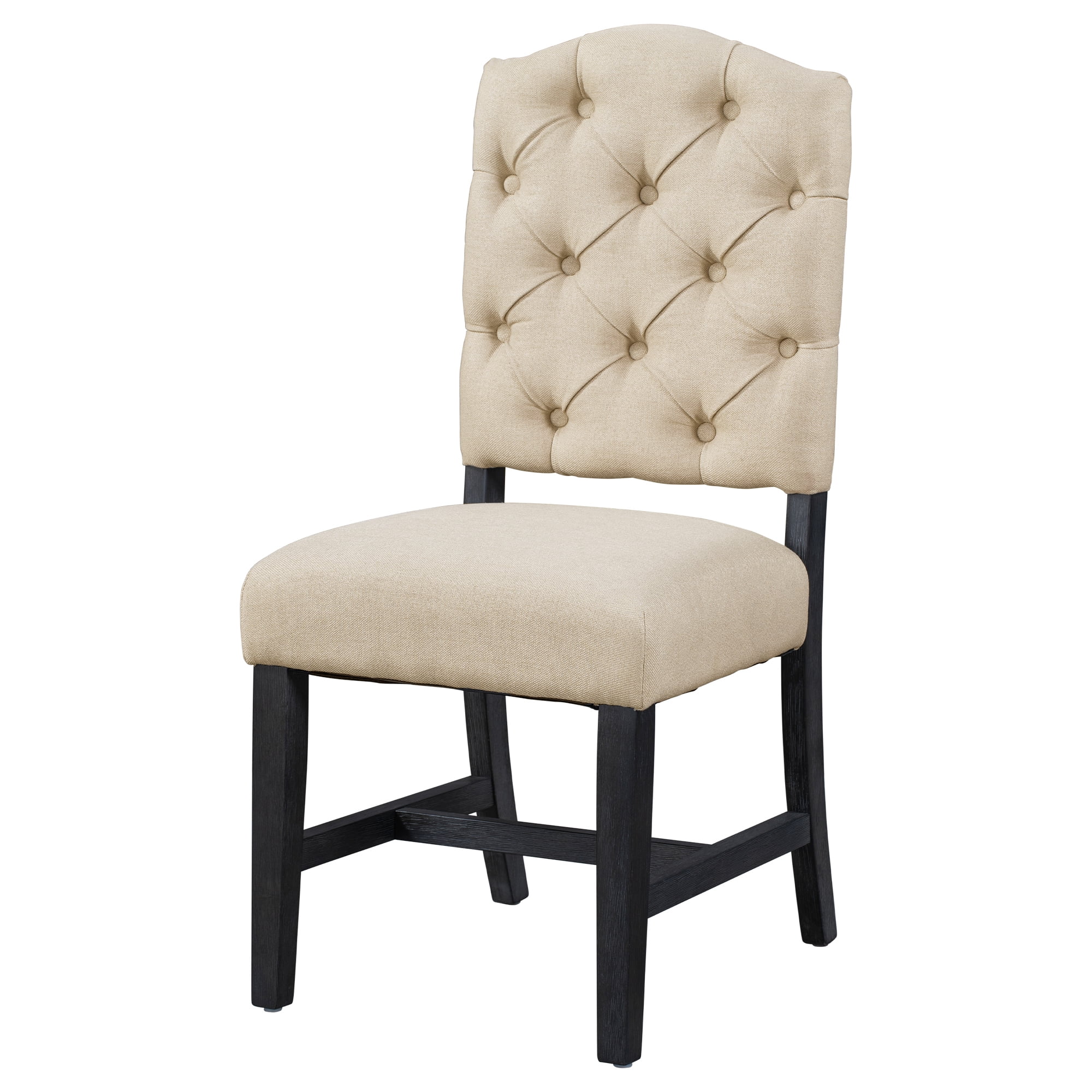 Euroco Retro Upholstered Dining Chairs Set of 2, Fabric Dining Side Chairs,Kitchen Chairs with High Backrest for Dining Room Living Room,Espresso
