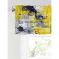 thumbnail image 6 of Valances for Windows Yellow Gray Brush Rod Pocket Cafe Window Treatments Valance Curtains for Kitchen Bathroom Laundry Basement Windows 56"x16", 6 of 9