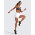 thumbnail image 3 of Shorts CRZ YOGA para correr y tenis, tiro alto, 3" blanco XS, 3 of 5