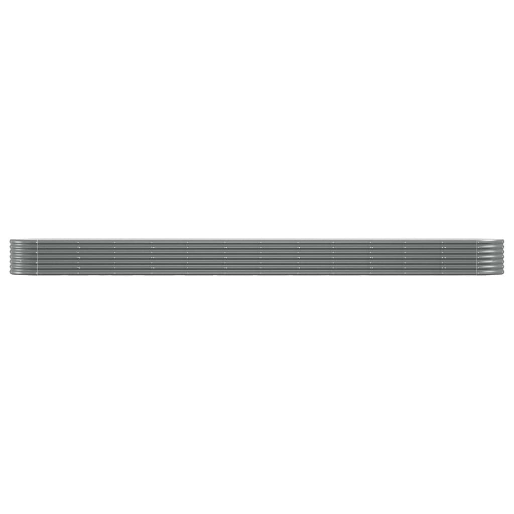 vidaXL Raised Garden Bed Raised Flower Bed Galvanized Steel Outdoor Planter