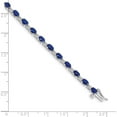thumbnail image 3 of 10K White Gold Diamond And Sapphire Bracelet (Width 4) (Length 7) - Jbsp, 3 of 5