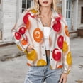 thumbnail image 3 of Jackets for Women Winter Coat Jackets Flannel Stand Collar Jacket(Rainbow Lollipop,Size:S-4XL), 3 of 7