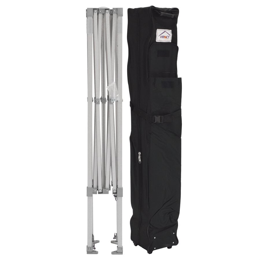 Impact Canopy 10 x 10 Pop Up Canopy Tent, Straight Leg Shelter, Steel Frame, Roller Bag, White
