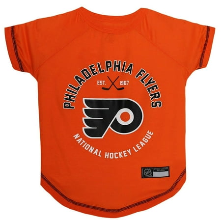 UPC: 0849790078918 | Pets First NHL Philadelphia Flyers T-Shirt – Licensed Wrinkle-free stretchable Tee Shirt for Dogs & Cats