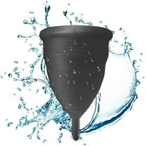 Blossom Cup Menstrual Silicone Cup period Small Black)
