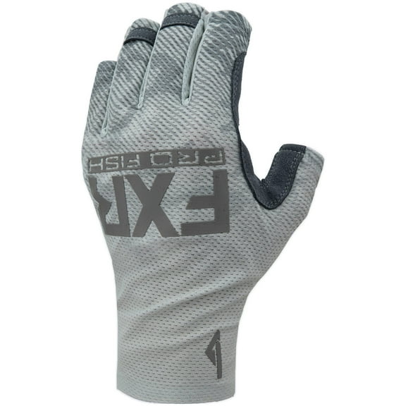 FXR  Grey Tournament UPF Glove Half-Finger Lightweight Quick-Dry Waterproof Palm - Medium 211920-0500-10