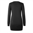 thumbnail image 5 of Women's Casual Pullover Sweatshirt Dress Christmas Printed Round Neck Long Sleeve Fall Winter Mini Sweater Dresses, 5 of 5