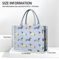 thumbnail image 3 of Large Capacity Tote Bag,Colorful Funny Dachshund Handbag Fashion Luxury Tote Bag,15.7"x13"x 5.1" Inches,Laptop Compatible, 3 of 6
