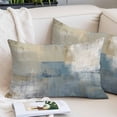 thumbnail image 2 of Blue Grey Beige Oversized Pillow Covers, Abstract Modern Art Oil Painting Soft Breathable Throw Pillow Cases with Invisible Zipper, Decorative Pillowcase Pillows Protectors for Sofa Bed Couch 24"x36", 2 of 9