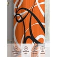 thumbnail image 7 of Orange Geometric Semi Sheer Curtains 63 Inch Length 2 Panels Set, Black White Striped Abstract Lines Art Sheer Kitchen Curtain Privacy Voile Window Curtain for Living Room Bedroom Rod Pocket Drapes, 7 of 7