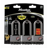 Master Lock 5SSTRILJHC 4-Pin Cylinder Padlock, Stainless Steel, 2" W