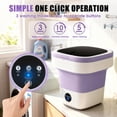 thumbnail image 5 of Portable Washing Machine 16L Large Capacity, Upgraded Portable Washer with 3 Cleaning Modes, Deep Cleaning Small Washer for Travel, Camping, Apartments, Dorms, Hotels (Purple), 5 of 7