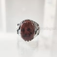 thumbnail image 3 of Mahogany Jasper Mans Ring, Natural Mahogany Jasper Ring, Eagle, Silver Jewelry, 925 Silver Ring, Birthday Gift, Heavy Mens Ring, Arabic Design, Ottoman Style Ring, Christmas, Turkey Mens Signet Ring, 3 of 8