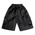 thumbnail image 5 of Wdgfv Boys Bootcut Jeans Boys Cargo Pants with Drawstring Waist Comfortable Stretch Fabric for Spring Summer Outdoor Sports and Casual Wear Age 4-12 Years Black 11-12 Years, 5 of 5