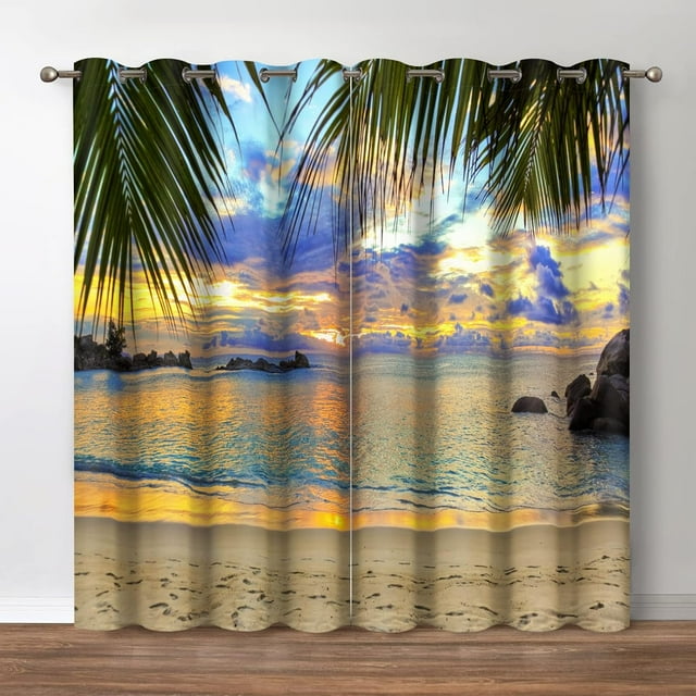 Music Curtains Grommet Light Filtering Window Drapes with Black White Musical Notes Music Sheet Print Pattern Decorative Privacy Curtains for Bedroom Living Room 2 Panels 52 x 84 Inch