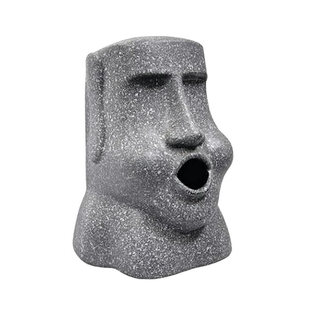 Tissue Box Holder, Moai Sculpture Statue Figure Wet Dispenser for