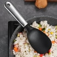 thumbnail image 5 of Rice Spoon*1 Clearance! Stainless Silicone Rice Spoon Non Stick Pan Rice Spoon&Nbsp;Flexibility Strong Hanging Hole Design Rice Cooker for Rice Spoon Kitchen Tools, 5 of 6