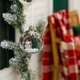 thumbnail image 2 of Christmas Ball Ornaments Set of 1 Plastic Hanging Decor for Xmas Tree with Snowflake Tree Santa Claus Designs(B), 2 of 6