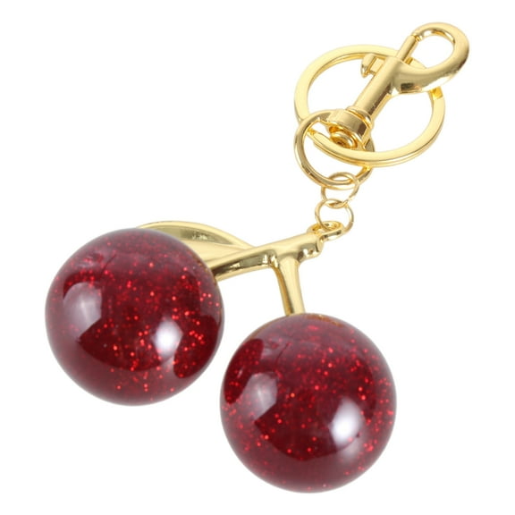 Necvior Versatile Cherry Bag Charm Keychain Antique Cherry Pendant Keyrings Decorations