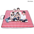 thumbnail image 3 of Greeniant Colchoneta de Picnic impermeable plegable para exteriores a cuadros rojos y blancos, almohadilla gruesa de moda, transpirable, suave, portátil, carpas caja roja 150*100cm Greeniant OD001135-01, 3 of 6