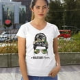 thumbnail image 4 of Military Mom Women's V-Neck T-shirt Proud Mom Life Messy Bun Sunglasses Mother's Day Mama Mommy Active Duty Veteran Vet Tee, 4 of 7