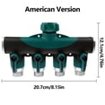 thumbnail image 5 of 4 Way Hose Splitter,Heavy Duty Water Hose Manifold with Shut-Off Valves,Outdoor Faucet Divider and Spigot Connector for Garden,Lawn,Patio(Green), 5 of 12
