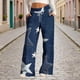 thumbnail image 1 of TaTaai Women Denim Print Drawstring Wide Leg Pants Fashion Loose Casual with Pockets All Season Soft Fabric Daily Street Photography Wear Gift, 1 of 6