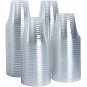 Comfy Package 9 oz. Clear Plastic Cups [100 Pack] Plastic Tumblers, Party Cups