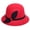 Red, variant on Baseball Cap Clearance, Women Faux Wool Bucket Hats Fashion Bowler Cap with Bowknot Trucker Hat, Top Hats for Women Red