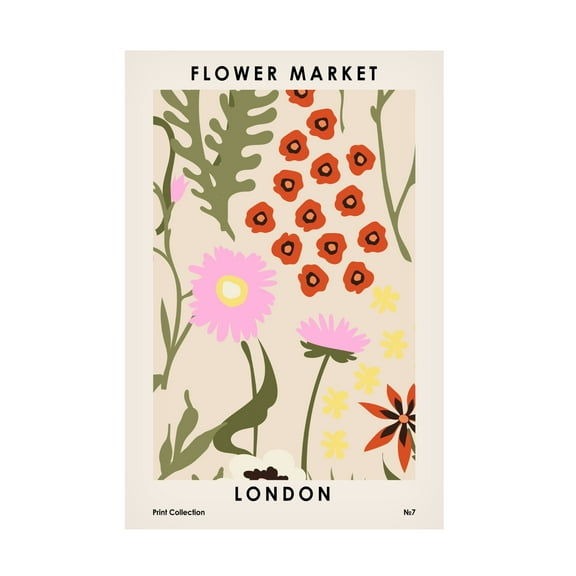 Trademark Fine Art NKTN Flower Market London Canvas Wall Art