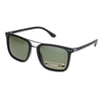 thumbnail image 2 of Polarized Mens Luxury Designer Rectangular Fashion Sunglasses Matte Black Gunmetal Green, 2 of 4
