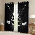 thumbnail image 2 of Manfei Ice Hockey Curtains and Drapes,Kids Game Gaming Black Out Curtains,Kids Hockey Curtains Pack of 2 (52x63 Each) For Teens,Breathable Bedroom Decoration, 2 of 6