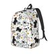 thumbnail image 1 of Disketp Funny Puppy print Canvas Backpack Lightweight Travel Daypack Student Rucksack Laptop Backpack-, 1 of 5