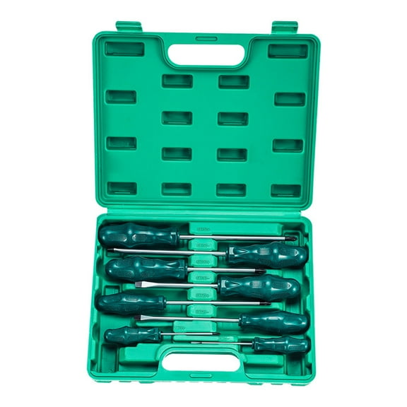 8Pcs Screwdriver Set Heavy Duty Screwdriver Professional Hand Tool Set with Flat and Head for Computer