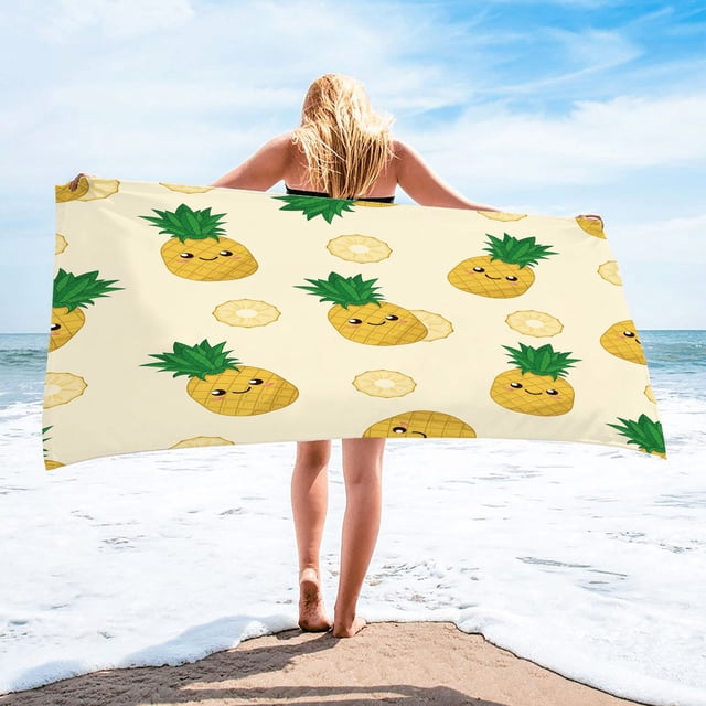 LSLJS Beach Towel Summer Beach Essentials Microfiber Beach Towel Super Lightweight Colorful Bath Towel Sandproof Beach Blanket Multi-Purpose Towel for Travel Swimming Pool 30x60 Inch Beach Towel