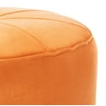 thumbnail image 5 of SAFAVIEH Hawkem Modern Velvet Ottoman, Orange, 5 of 7