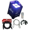 Chauvet DJ Freedom Par Quad 4 Wireless Rechargeable Wash Uplight+Cables+Clamp