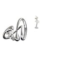 thumbnail image 1 of Estatua de arte abstracto, estatua de resina, figura de escritorio, estatua de bailarina con acabado galvanizado y diseño artístico, adecuada para reg, 1 of 8